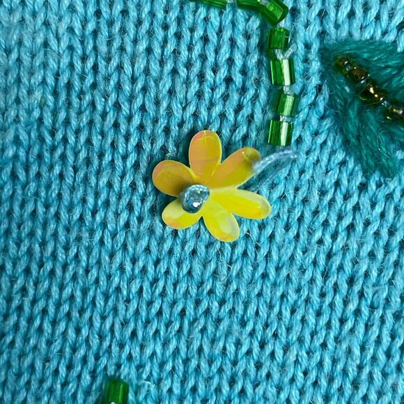 Design Options Dragon Flies Sweater Blue Fairycore Phillip Jane Gordon Size‎ M - Picture 2 of 8